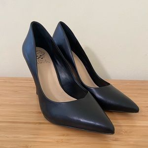 Vince Camuto Leather Black Heels